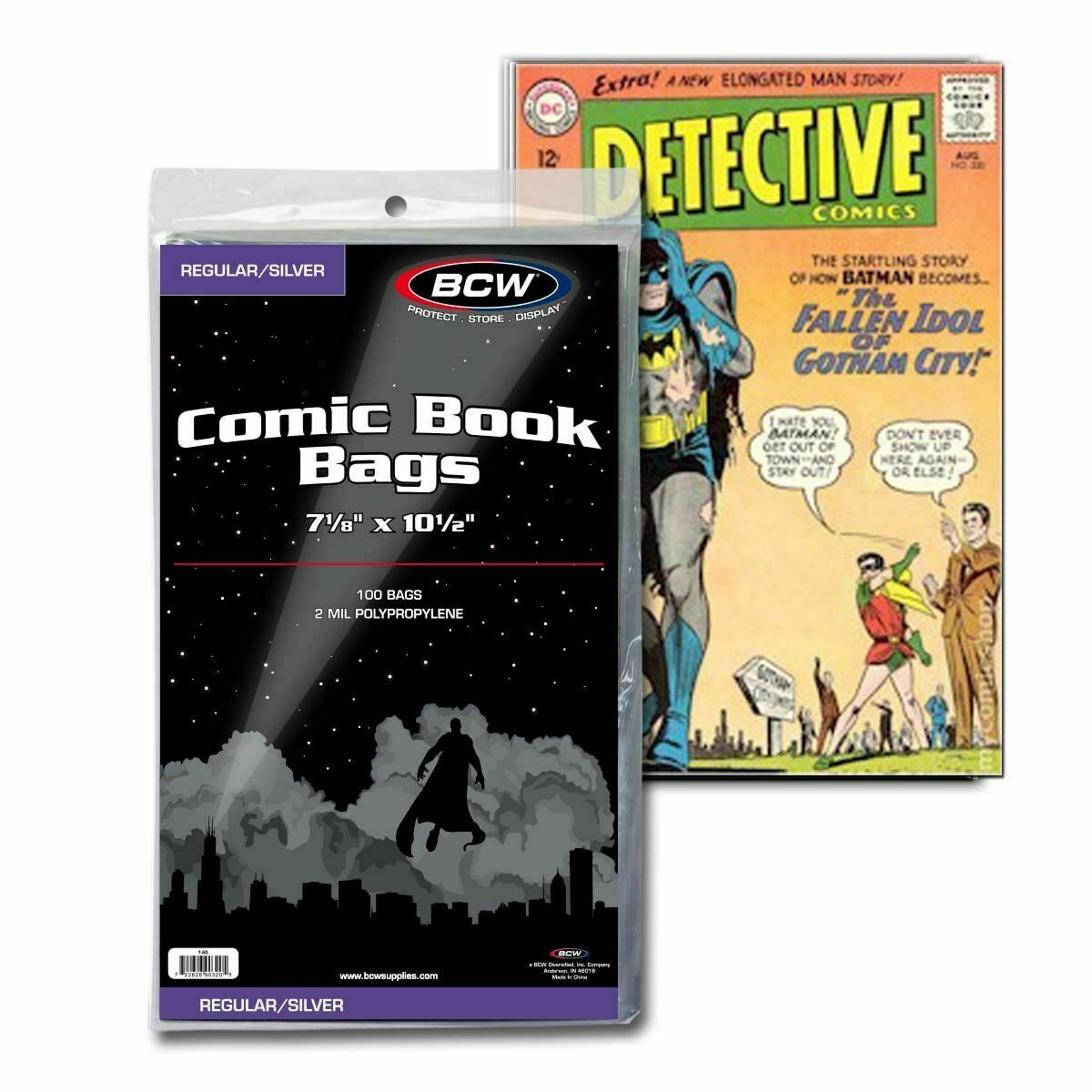 200 – BCW Silver Age Polypropylene Comic Book Bags & Backing Boards Combo Set