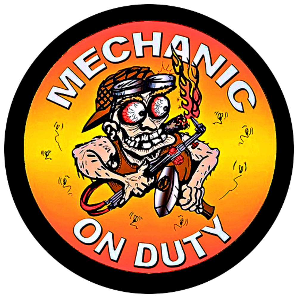 Mechanic On Duty Sticker Sign Mechanic Shop Decor Funny Fix Your Car 4 Sizes