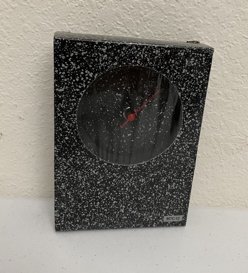 Vintage Canetti 1987 Korea Postmodern Desk Foam Clock Stoneage New Unused RARE🔥