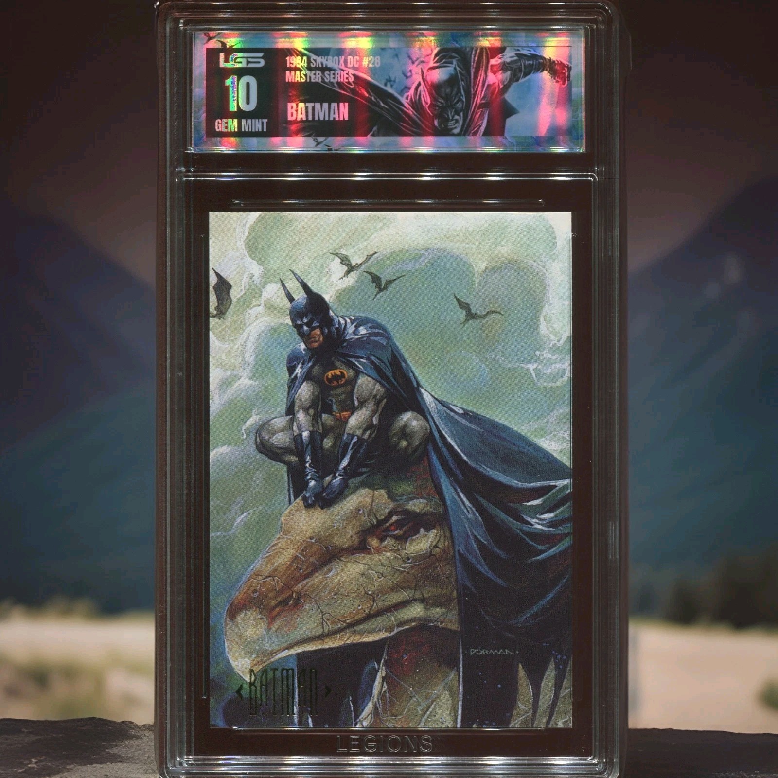 1994 SKYBOX DC MASTER SERIES BATMAN #28 LEGIONS GRADING SERVICE LGS GEM MT 10