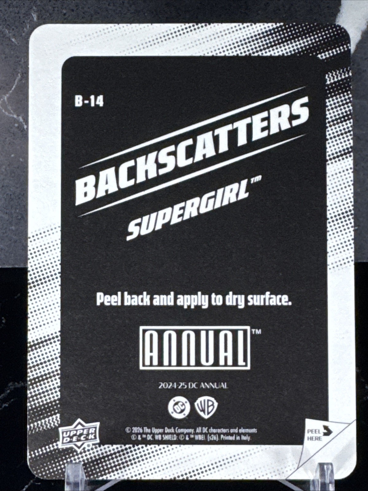 2024-25 Upper Deck DC Annual Backscatters B-14 Supergirl