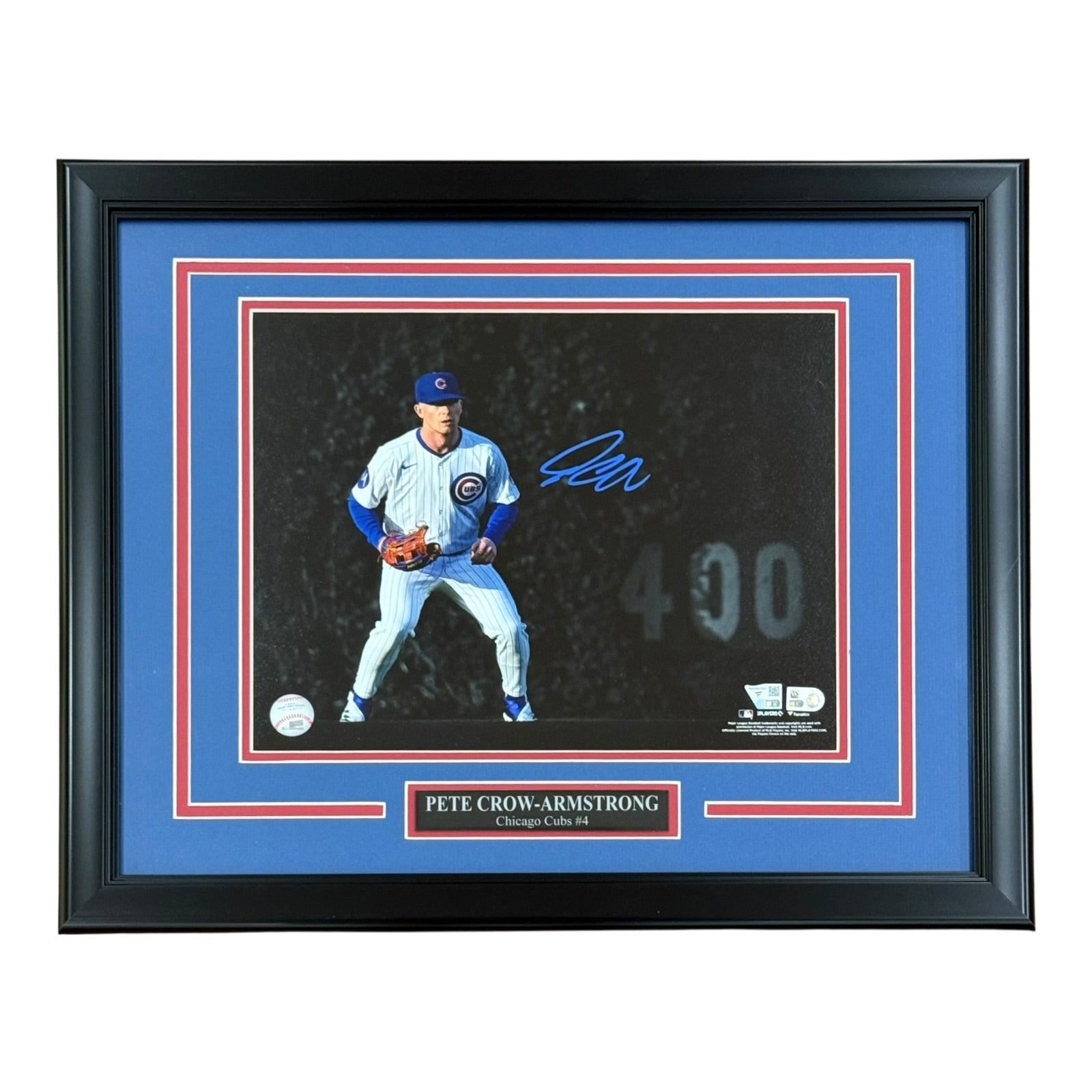 Pete Crow-Armstrong Autographed Chicago Cubs Deluxe Framed 11×14 Photo – Fanatic