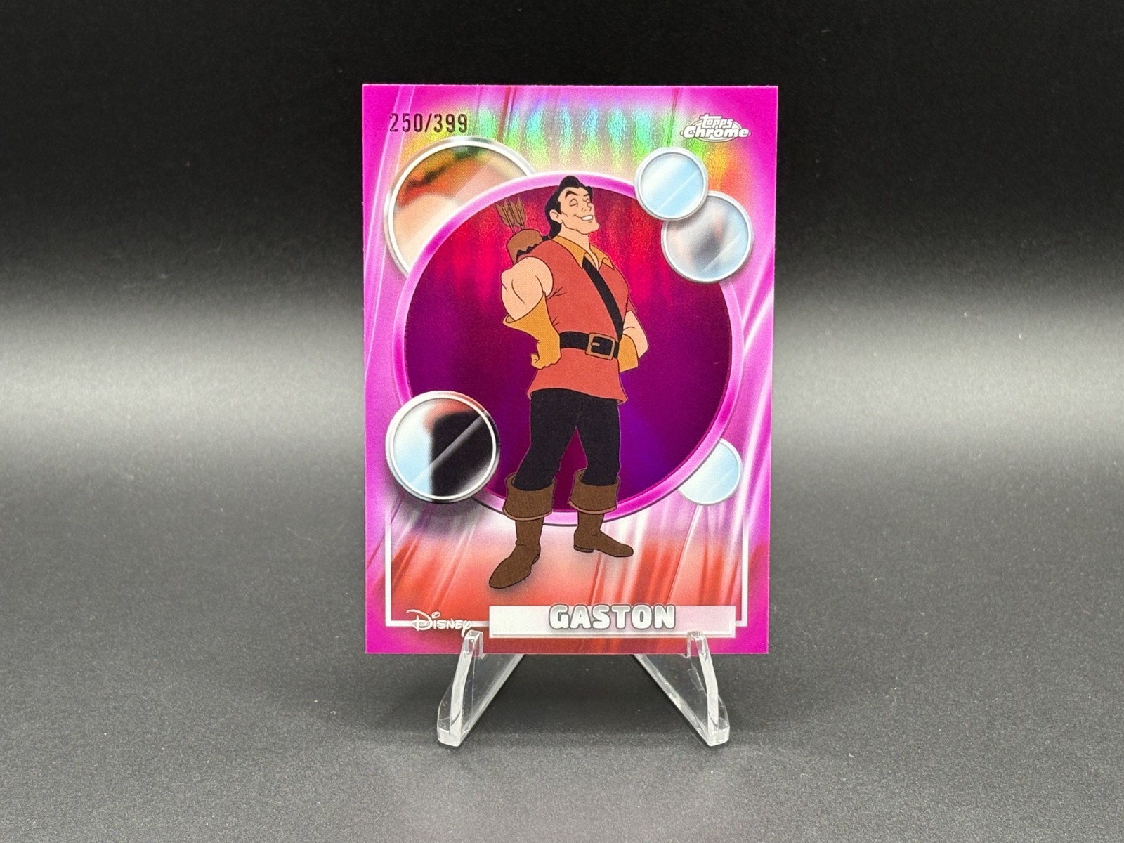 2026 Topps Chrome Disney Gaston Magenta Refractor /399 #37