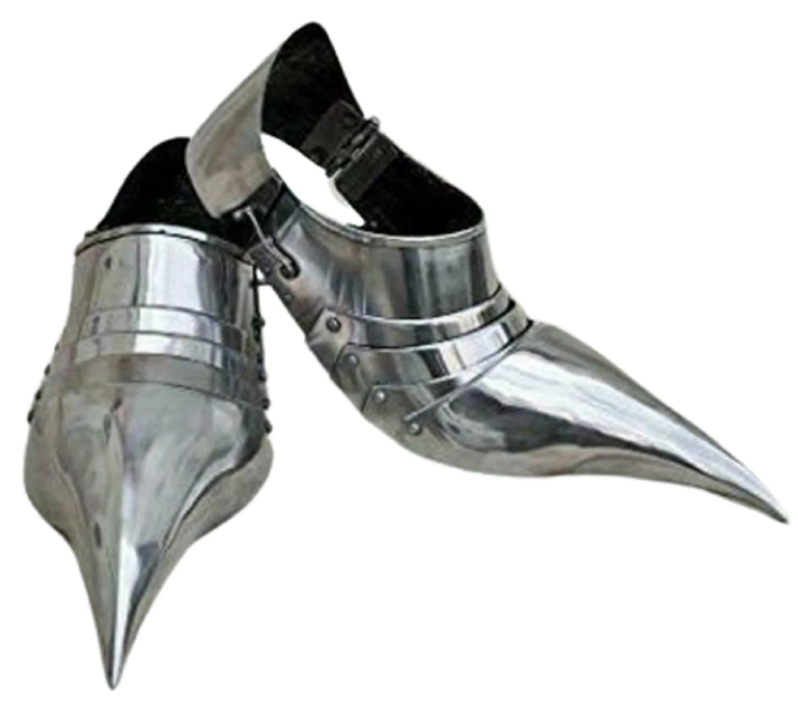 Medieval Knight Sabatons Steel Pointed Armored Shoes Gothic Armor Costume Cospla