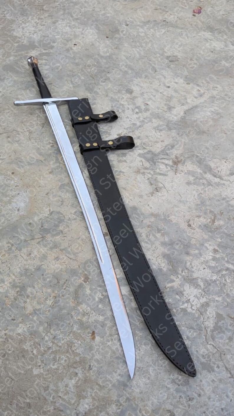 Ronin Katana Sword – Medieval Two Handed Saber – 1075 High Carbon / with strap