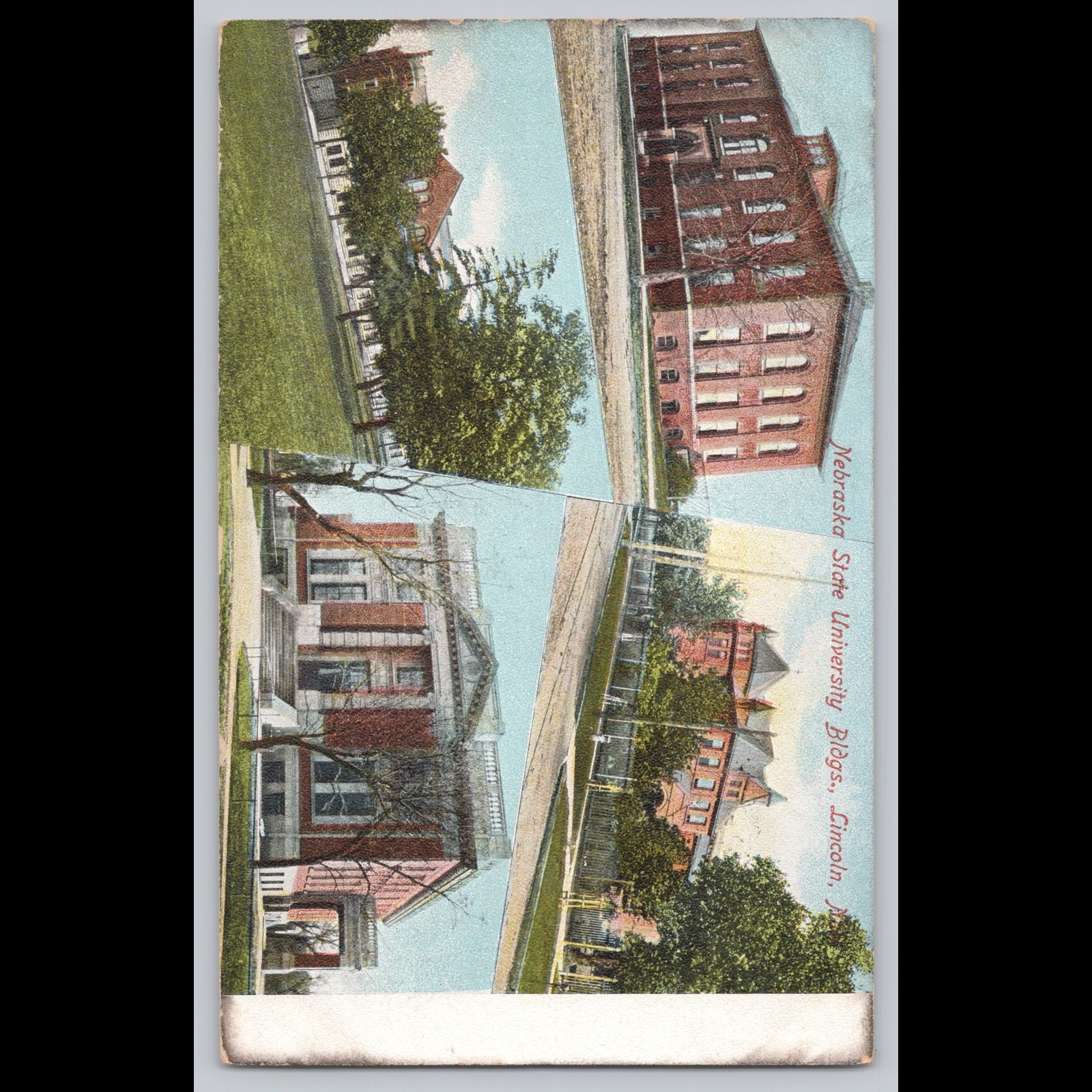Antique Postcard Nebraska State University Buildings Lincoln 1912