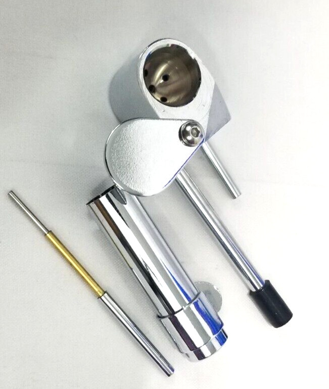 SOLID BRASS Metal Smoking Proto Pipe Style Nickel Plated