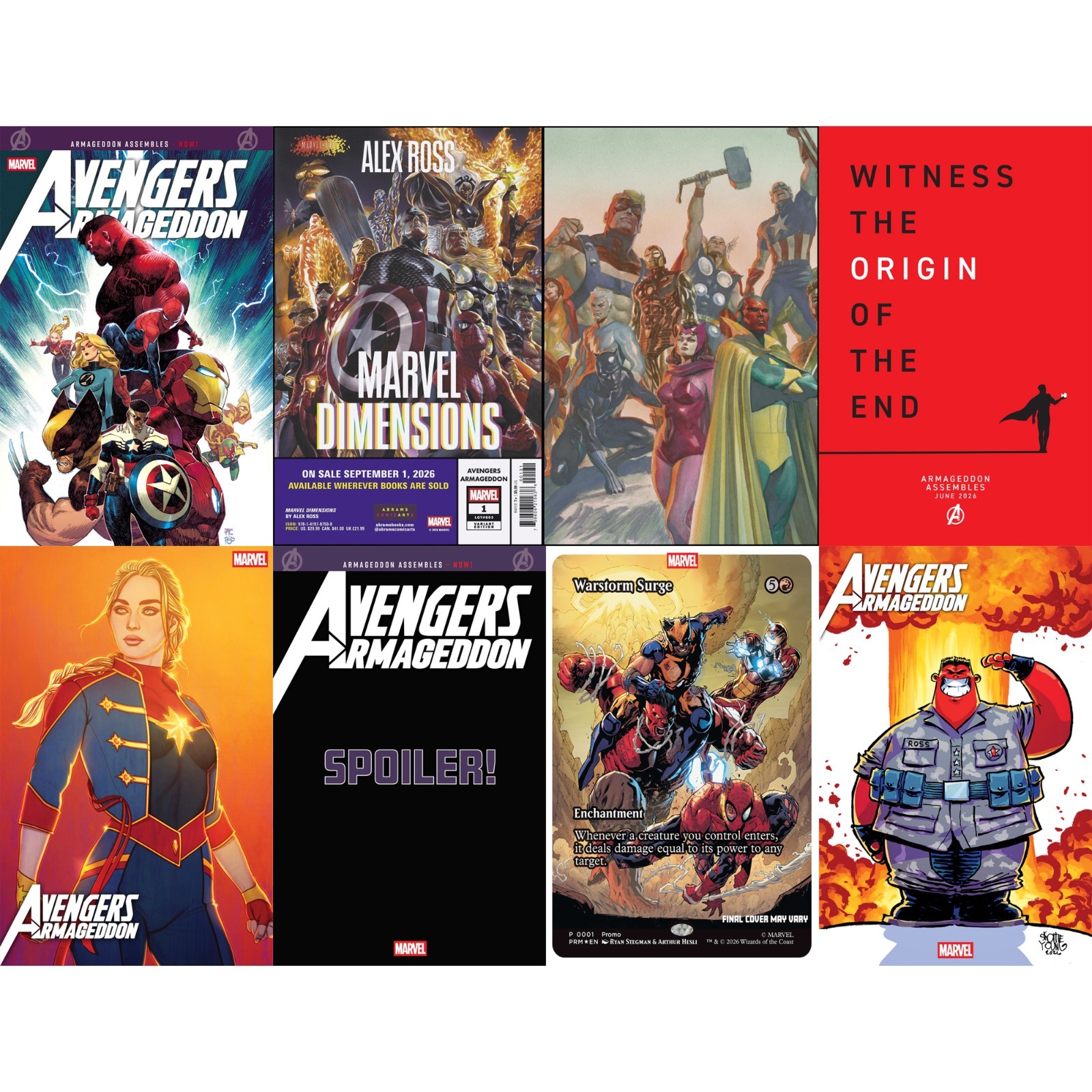 Avengers: Armageddon (2026) #1 Marvel Comics COVER SELECT