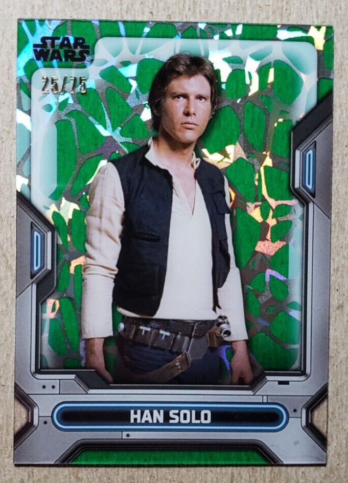 2023 Topps Star Wars High Tek Diffractor Pattern Green Han Solo /75 #3