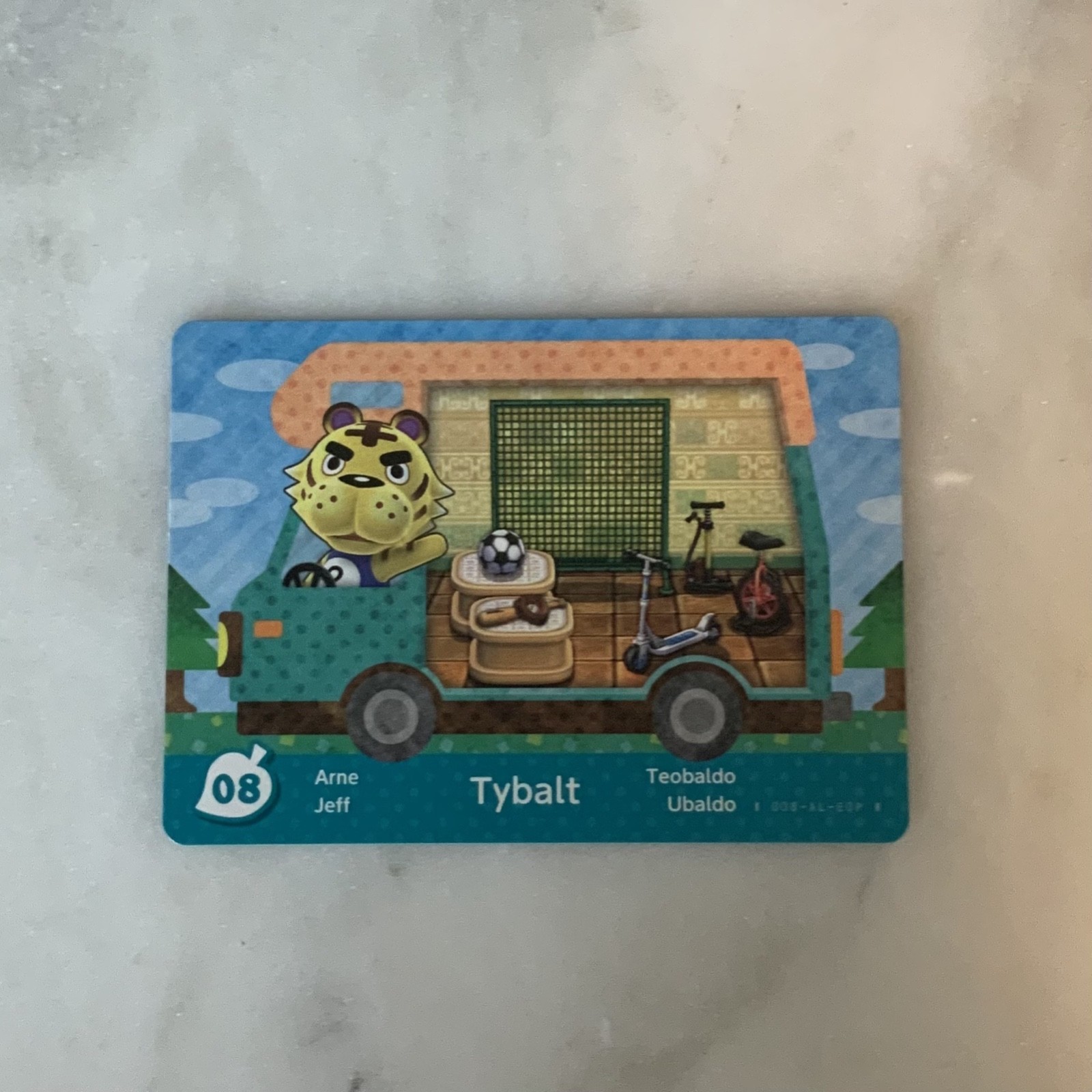 Tybalt 08 Animal Crossing Welcome Home Amiibo card RV series mint new unscanned
