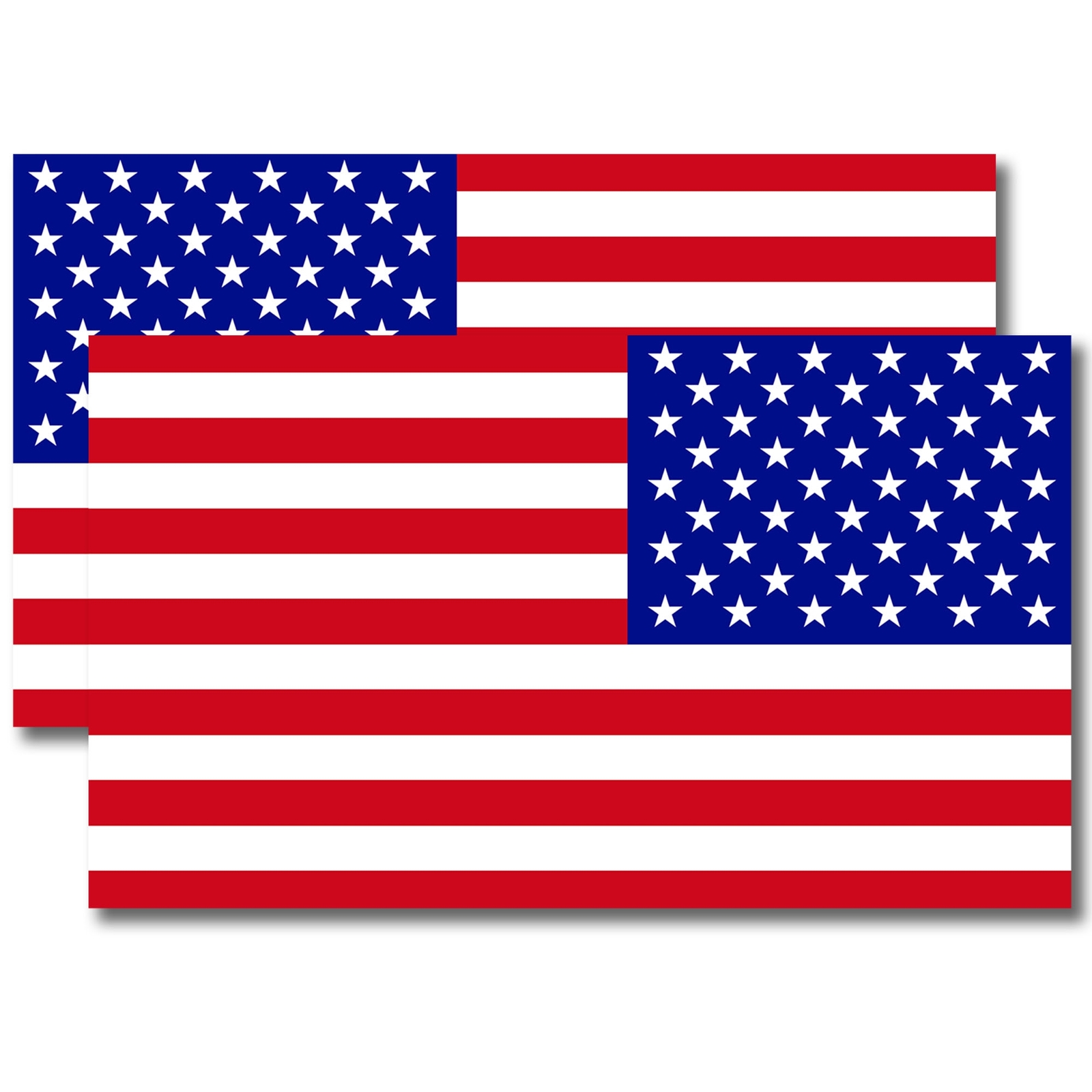 American and Reversed American Flag Automotive Magnets, 7×12 In, Opposing 2 Pack