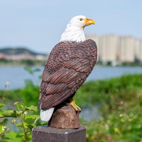Bald Eagle Statue Outdoor – Large American Eagle Figurine for Garden, Yard……