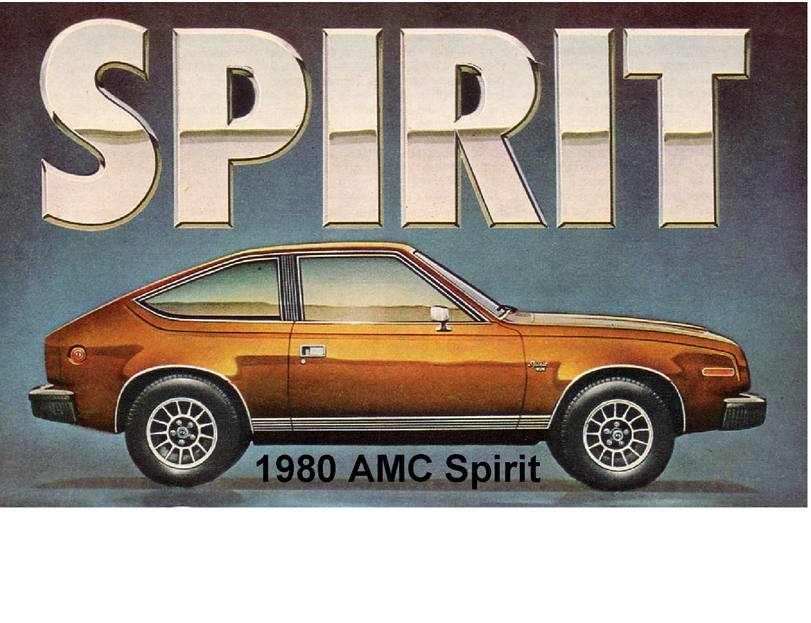 1980 AMC Spirit Auto Car Refrigerator / Tool Box Magnet Gift Card Insert
