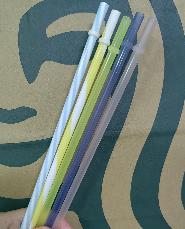 5PC STARBUCKS Reusable Plastic Straws , Colorful Replacement Straws for Tumbler