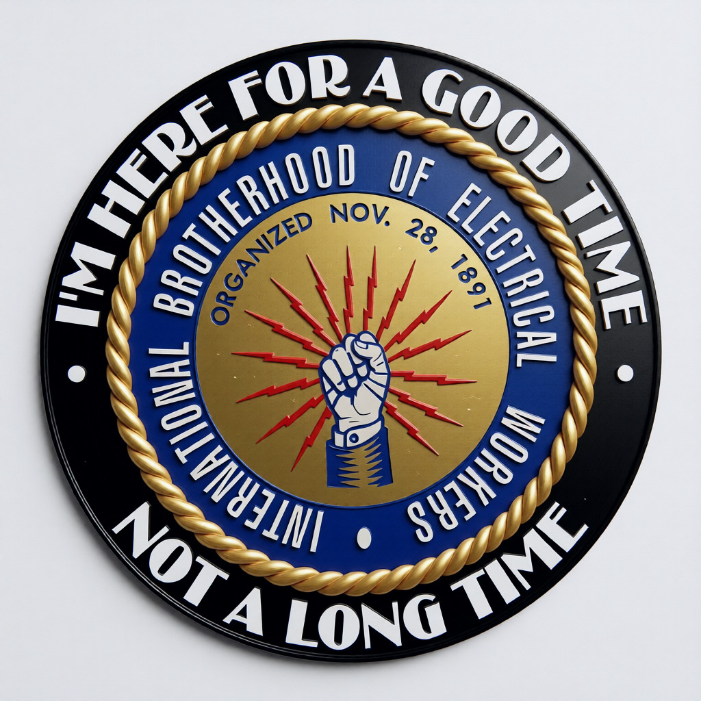 IBEW ⚡WIREMAN ⚡UNION 💥 HERE FOR A GOODTIME 💥 “ONE OF A KIND DECAL” 💥