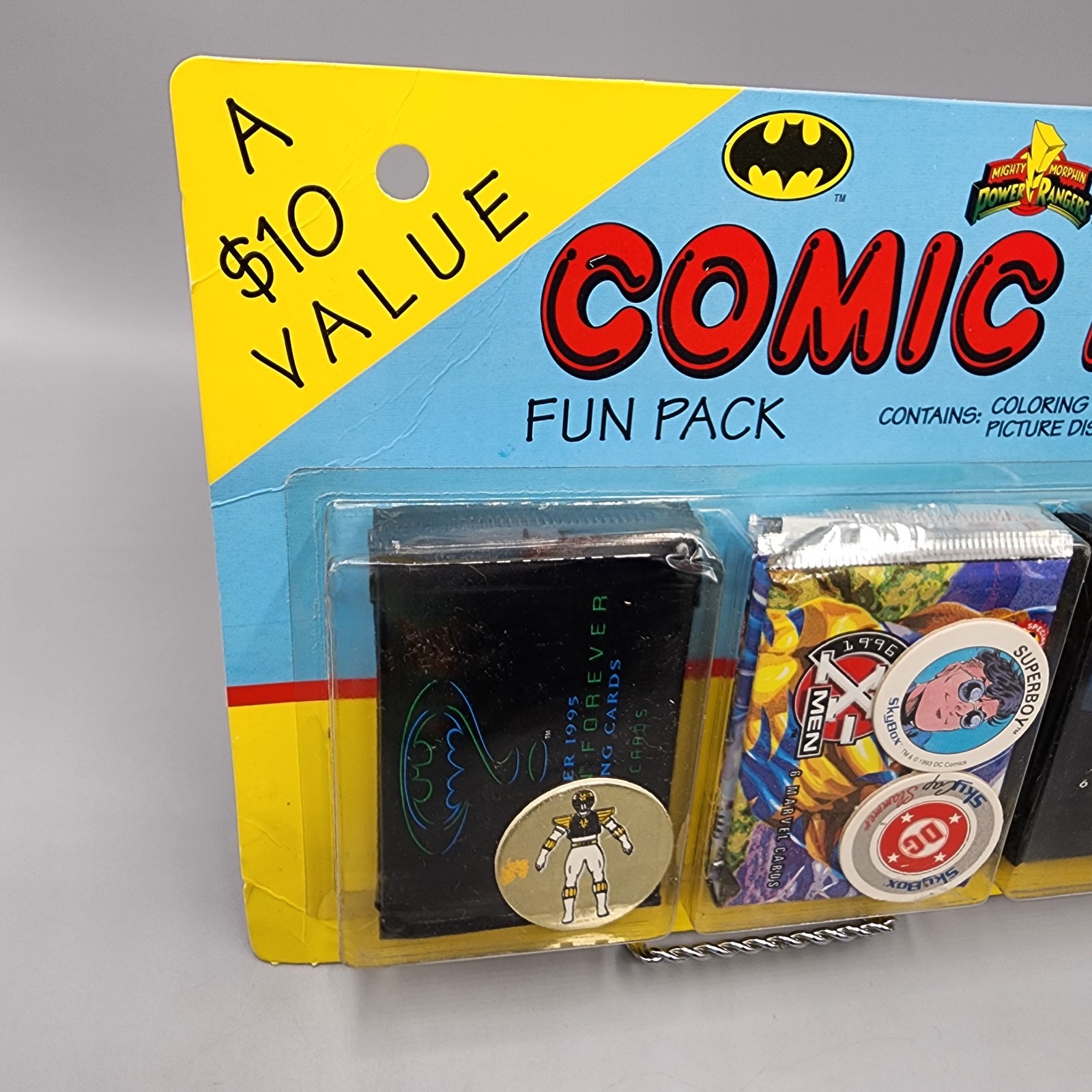 Vintage Fleer Comic Hero Fun Pack Batman X Men Power Rangers! 12 Packs + Bonus