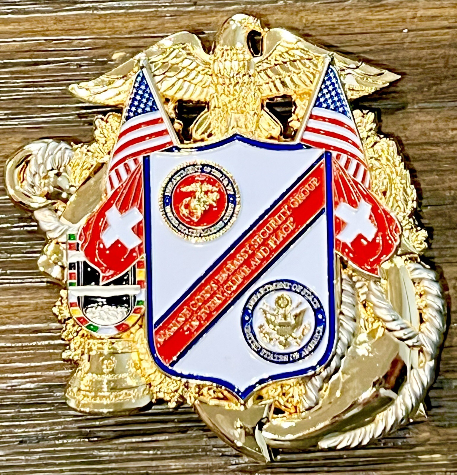 USMC MSG Marine Security Guard Detachment Geneva, Switzerland Challenge Coin