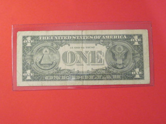 1957 B Blue Seal $1 Note – Circulated (X 35234607 A)