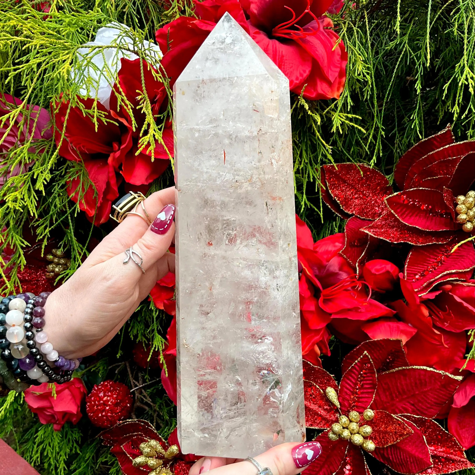 Clear Quartz Crystal Generator ~ Large 5 lb. 11 oz. ~ 11″ Tall ~ Stunning Natur