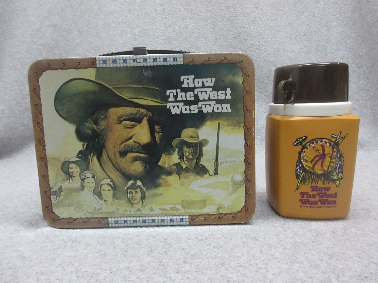 1979 HOW the WEST WAS WON Western TV LUNCHBOX & THERMOS Nice Condition#8