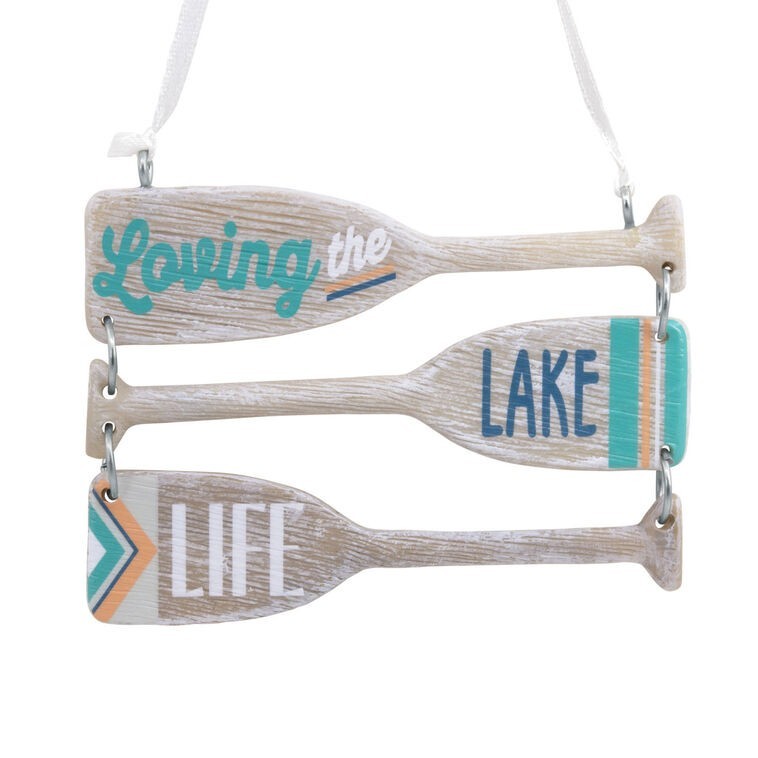 Hallmark Ornament Loving the Lake Life Marina Oars Resin Nautical Water