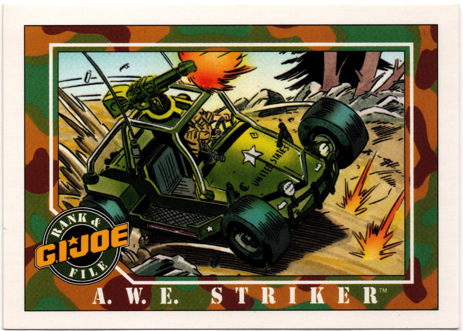 Impel G.I. Joe Series 1 Trading Card #13 • A.W.E. Striker • Hasbro 1991 ARAH