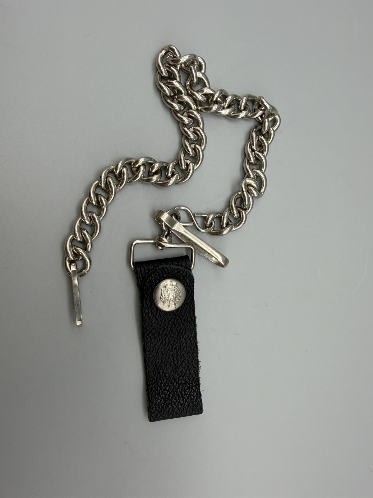Harley Davidson Biker Wallet Chain Heavy Duty Metal & Leather Belt Loop Key