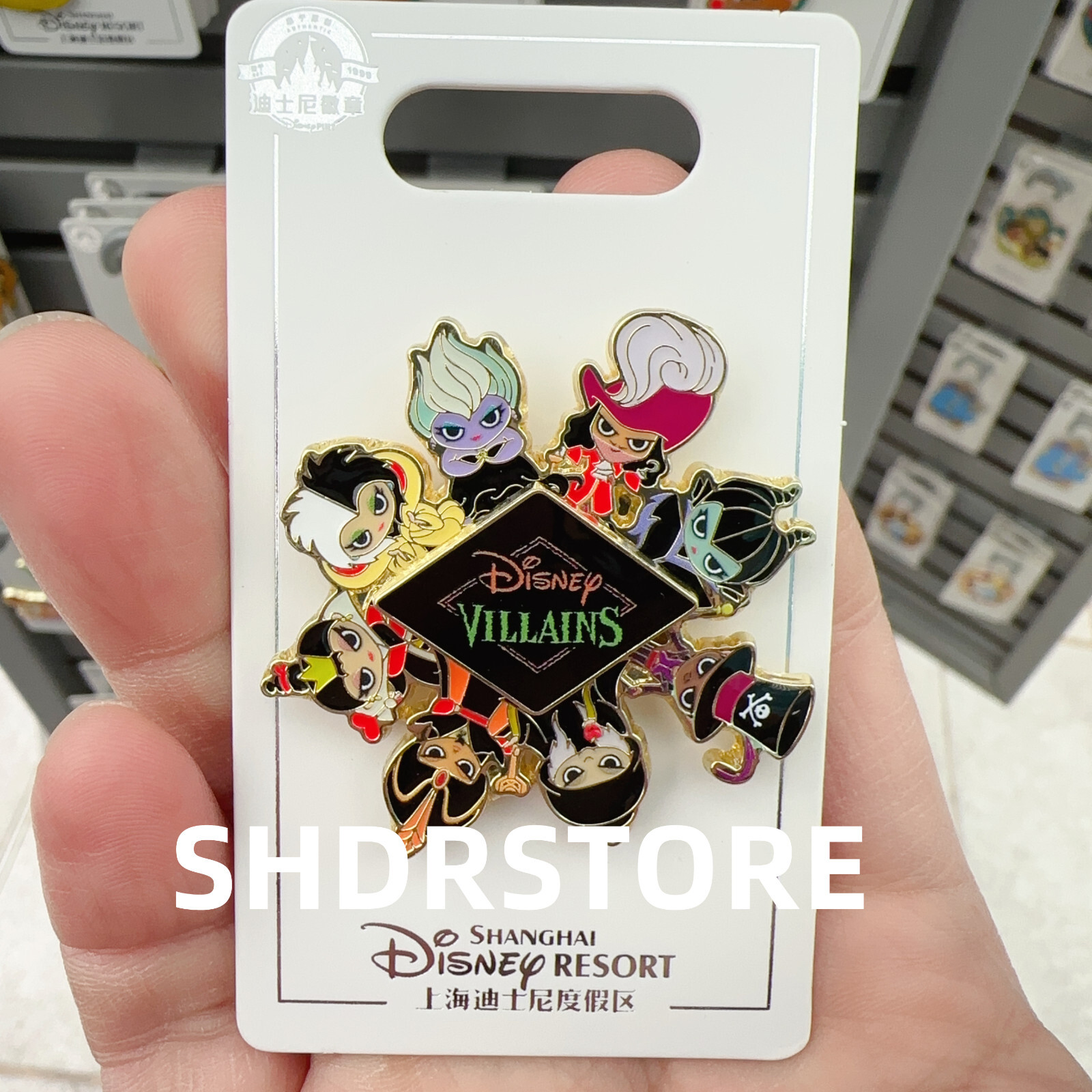 Disney pin 2025 villains spinner shanghai disneyland