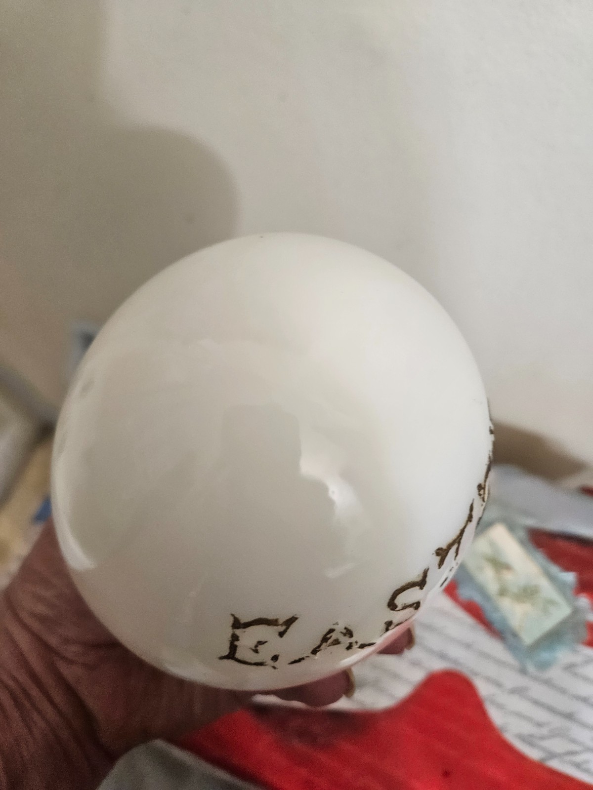 Large Victorian Milk Glass Easter Egg