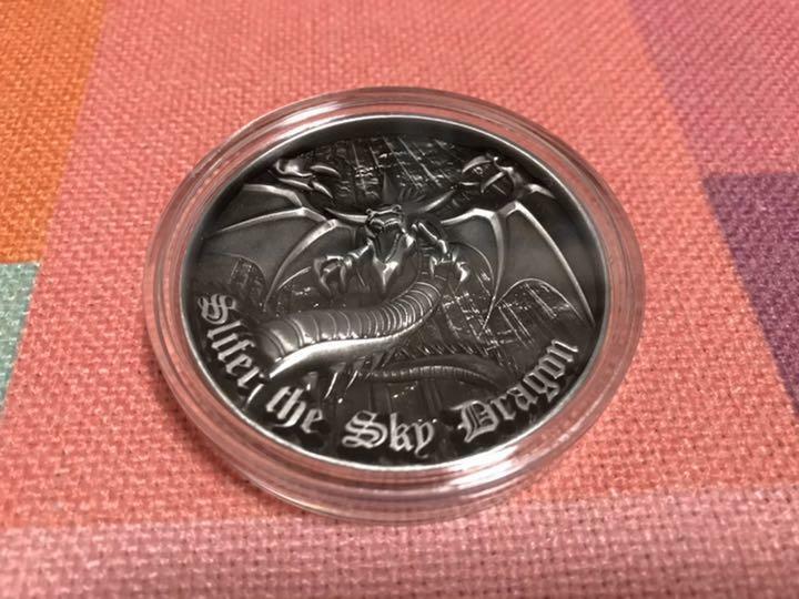 Silver Zinc Alloy Medal Coin Yu-Gi-Oh Osiris and OBELISK 20th Anniversary