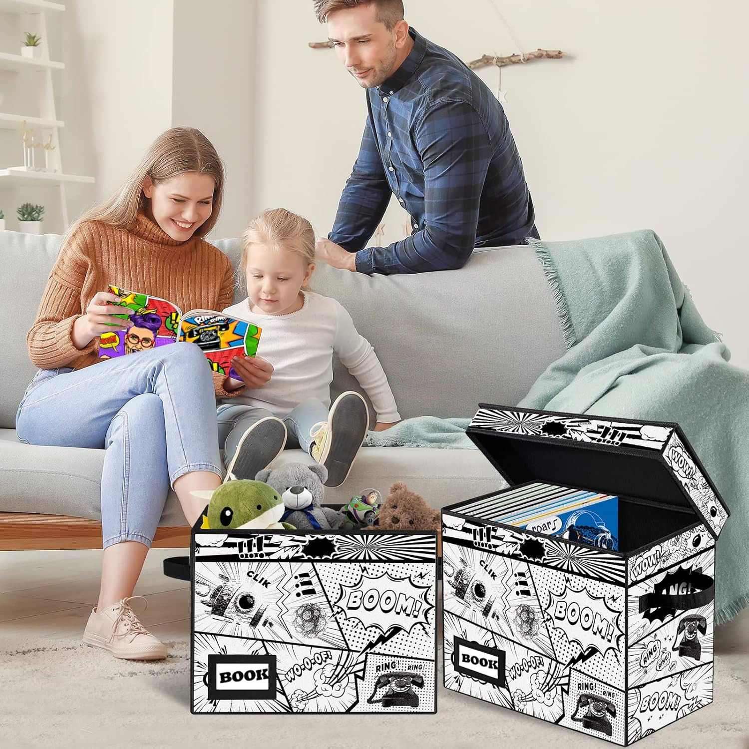 Collection Comic Book Storage Boxes, Protector Organizer 15.8″ X 7.8″ X 11.8″ Co