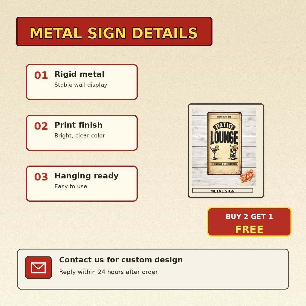 Sarcasm Puns Warning Quote Bold Condensed Typography Distressed Metal Tin Sign