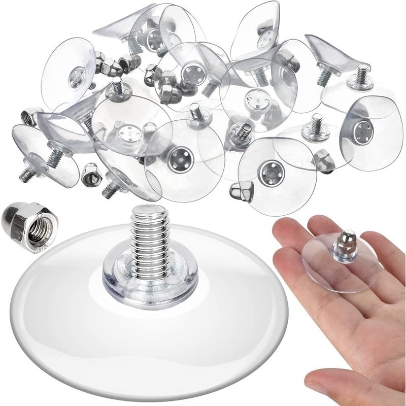 Storage Hook 12 Pcs Suction Cups w/ Screws Extra Strong Adhesive Rust Resistant