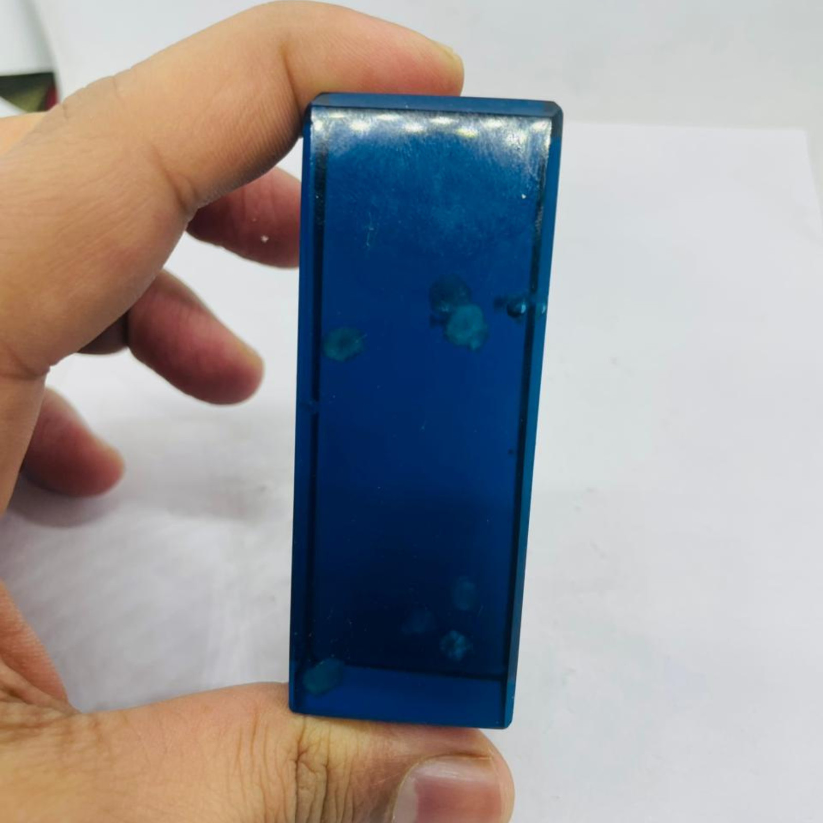 Blue Obsidian Crystal Slice Lab Created 650-700 Ct Raw Obsidian Slab for Healing