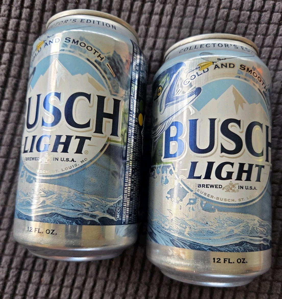 BUSCH LIGHT 2026 King Salmon EMPTY BEER cans Fishing B/O can Lot Of 2