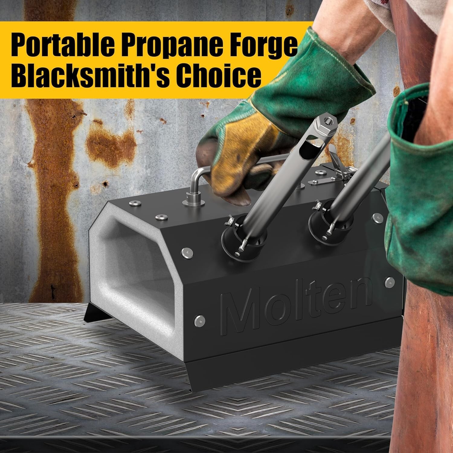 Double Burner Propane Forge for Home＆Professional, Gas Forge-Efficient Heating