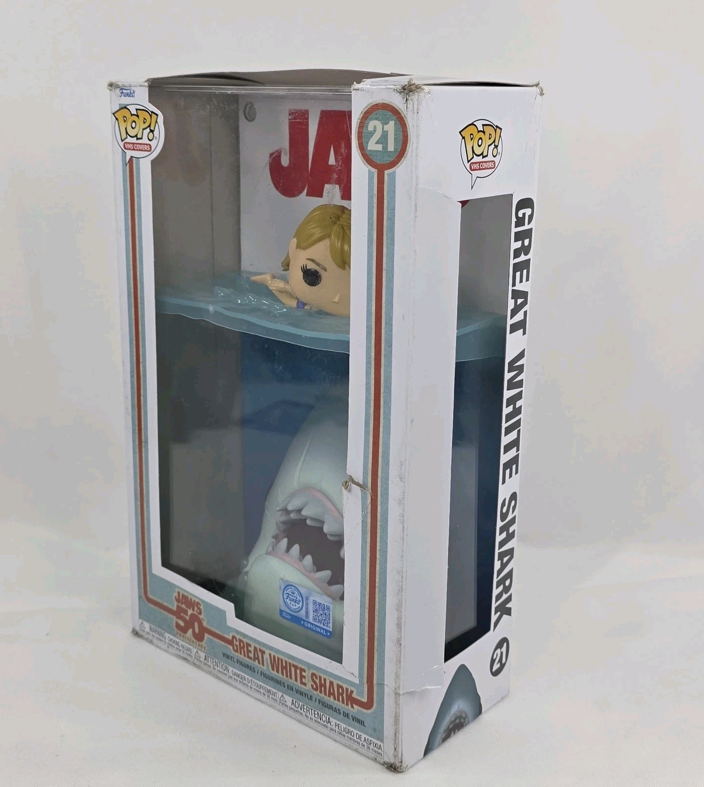 Funko Special Edition Pop VHS Covers 21 Great White Shark Jaws 50th Ann DMG BOX