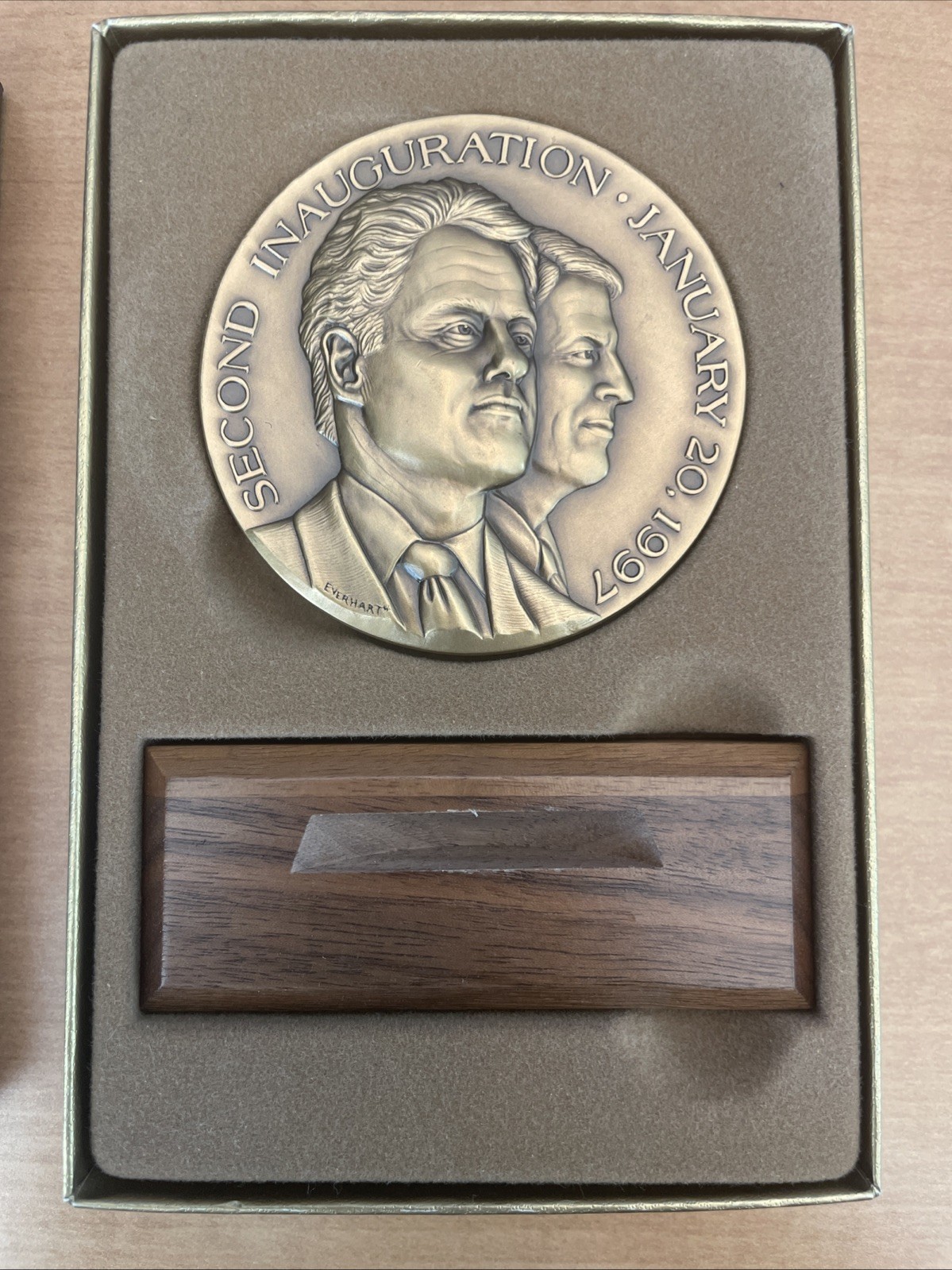 NIB Official 2nd Inauguration Medal – 1-20-1997 Bill Clinton & Al Gore