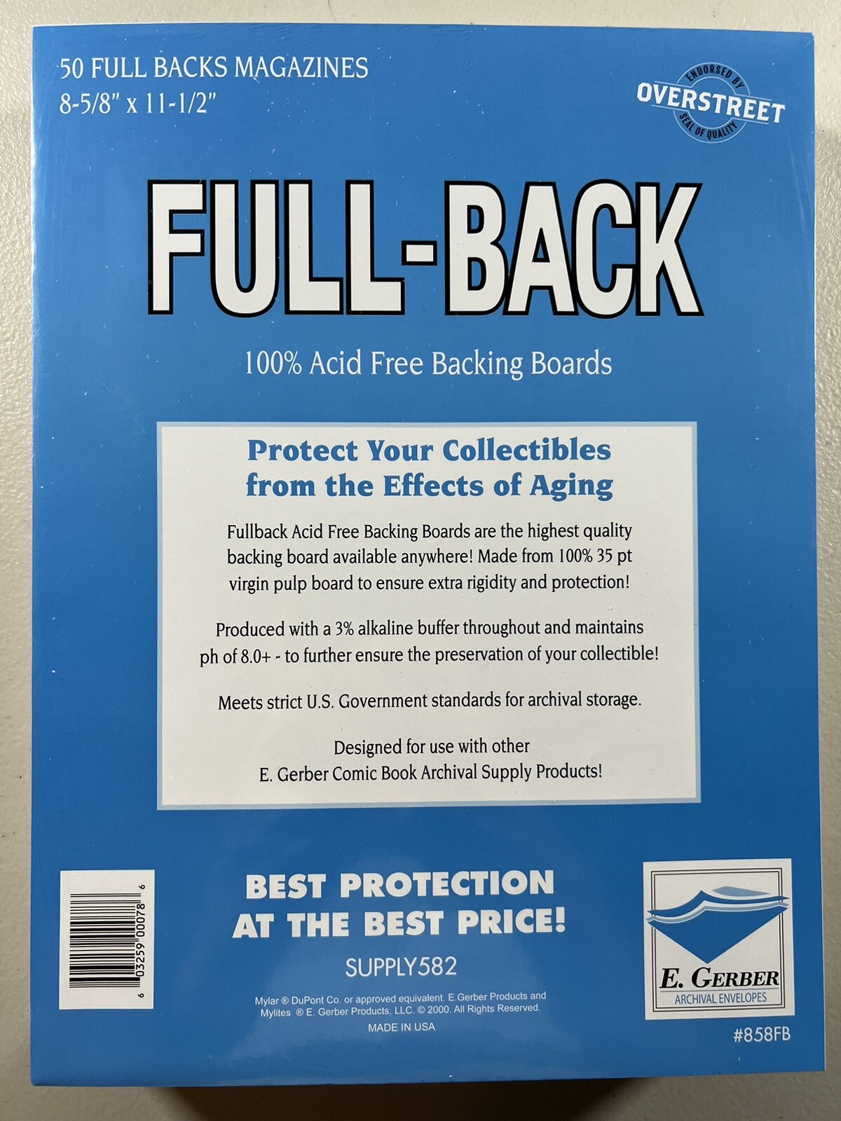 E. Gerber Full-Back Std Magazine (50pcs) 858FB 35pt