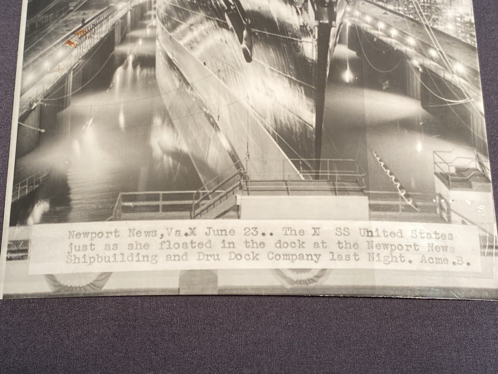 SS United States Original Photograph June 23,1951