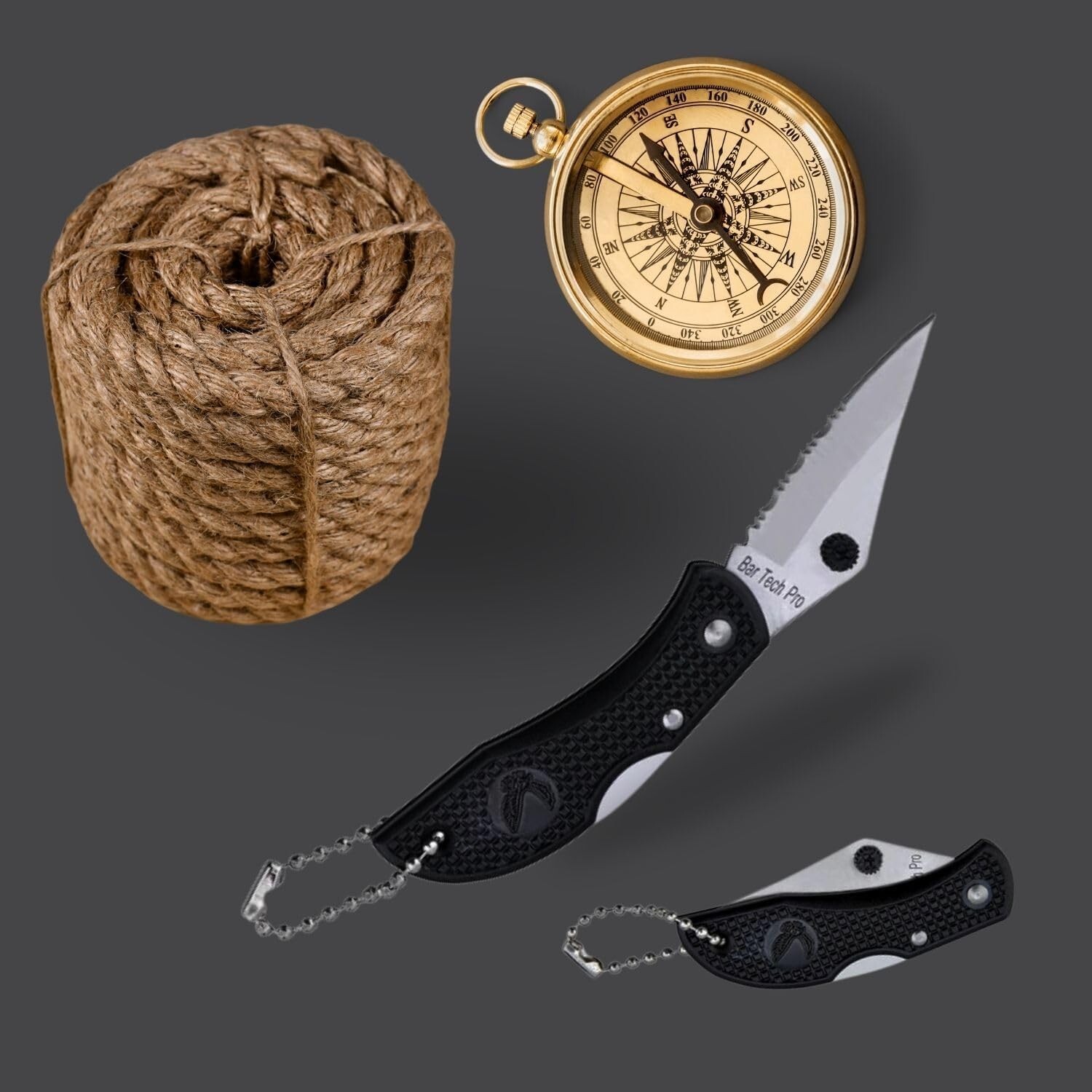 Bartech Pro Small Mini Half-Serrated Key Chain Pocket Knives, 10 Pack