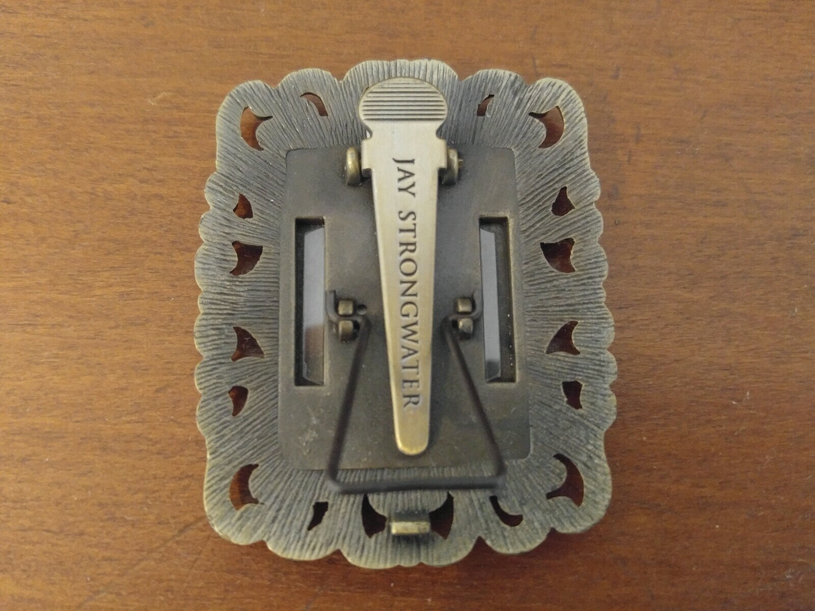 Jay Strongwater Neiman Marcus Mini Frame W/ Swarovski Crystals Lapel Clip Easel
