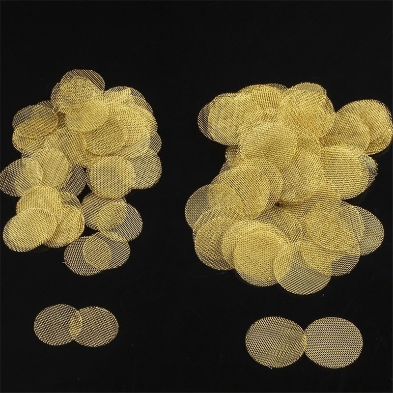 200Pcs Brass Pipe Screens 3/4″ Heavy Duty High-Quality Round Filter Mesh Gold US