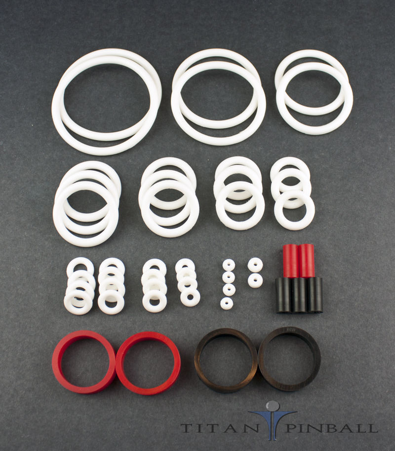 Universal Pinball Machine Rubber Ring Kit – Titan Competition Silicone – ORANGE