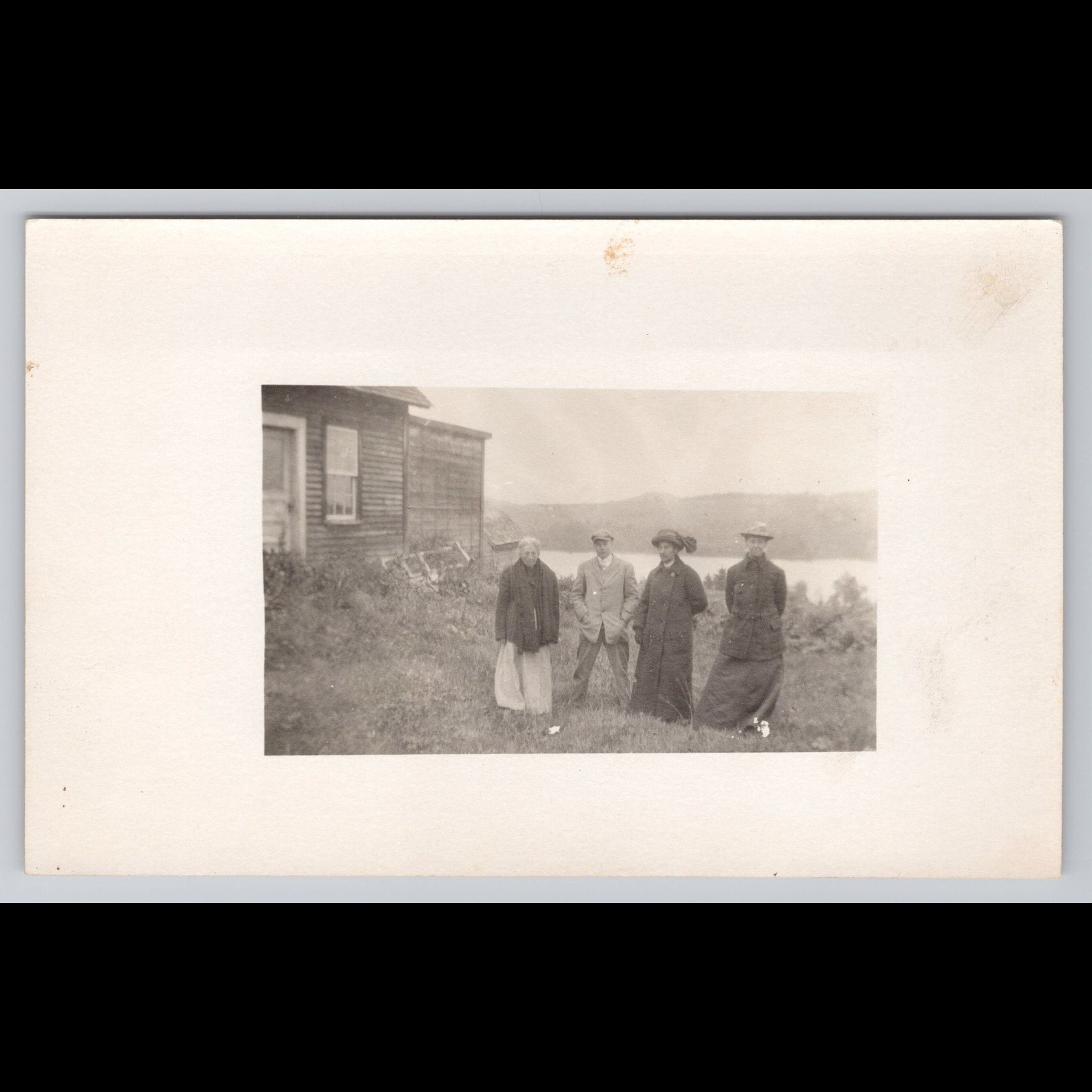 Vintage Postcard Real Photo Anonymous People Unposted Scenic Collectible View