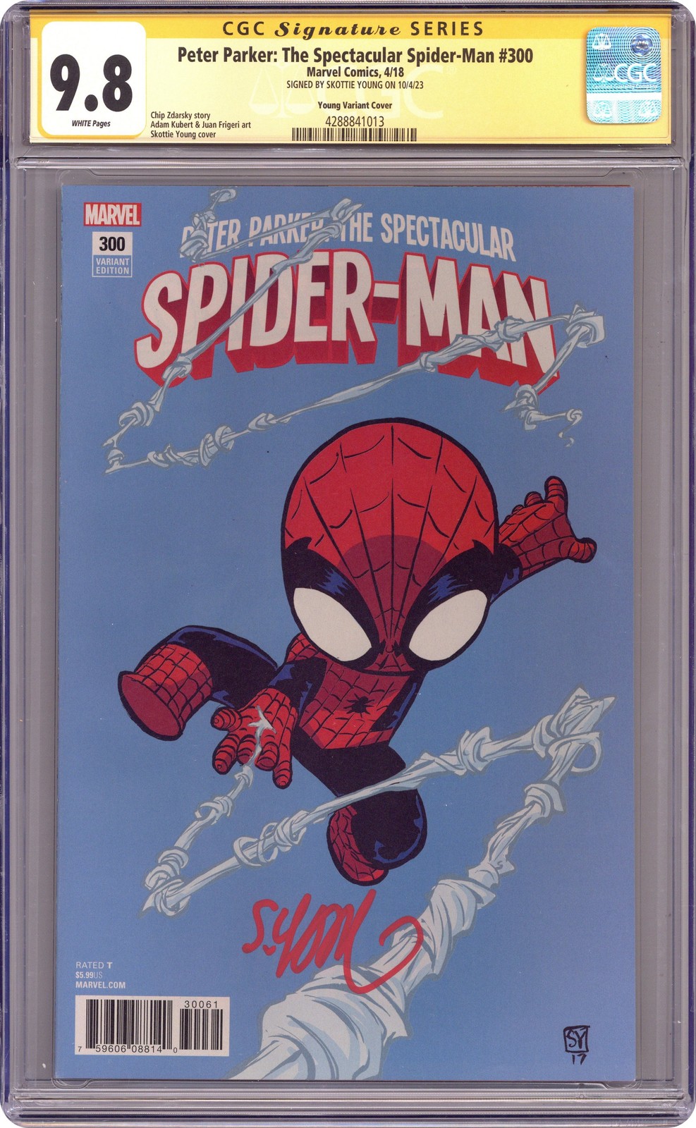 Peter Parker Spectacular Spider-Man #300D Young Variant CGC 9.8 SS Young 2018