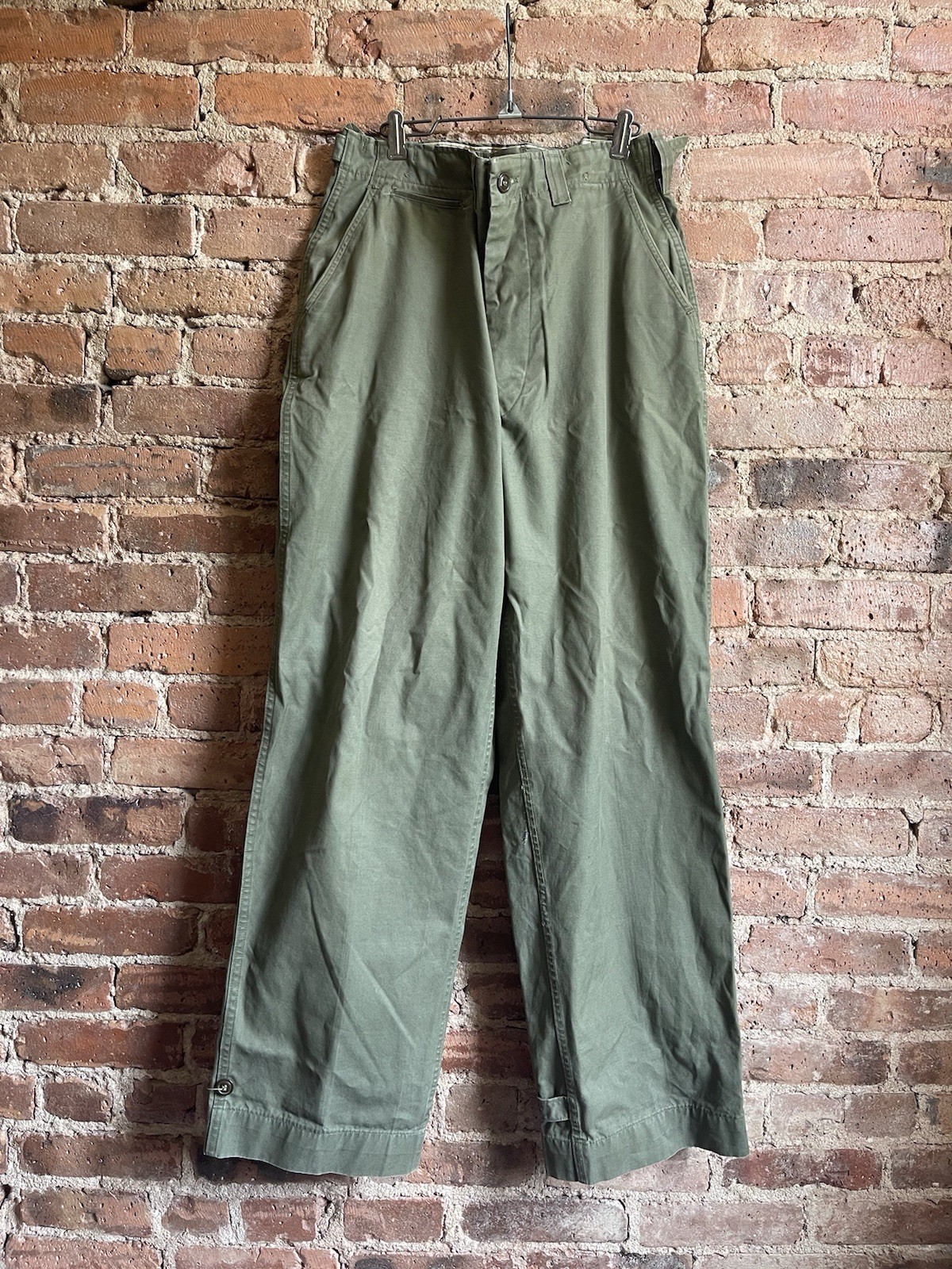 Vintage 1950s M43 OD Green Field Trousers Pants Mens Military Army USGI 32X34