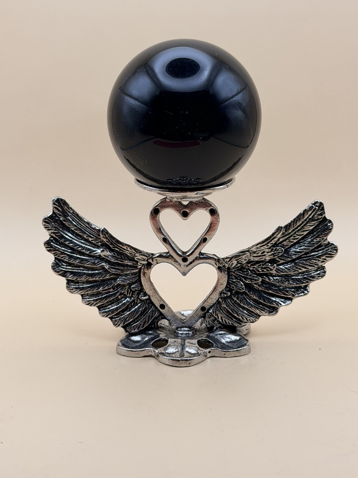 Heart And Angel Wing Sphere Holder Display (sphere Not Included)