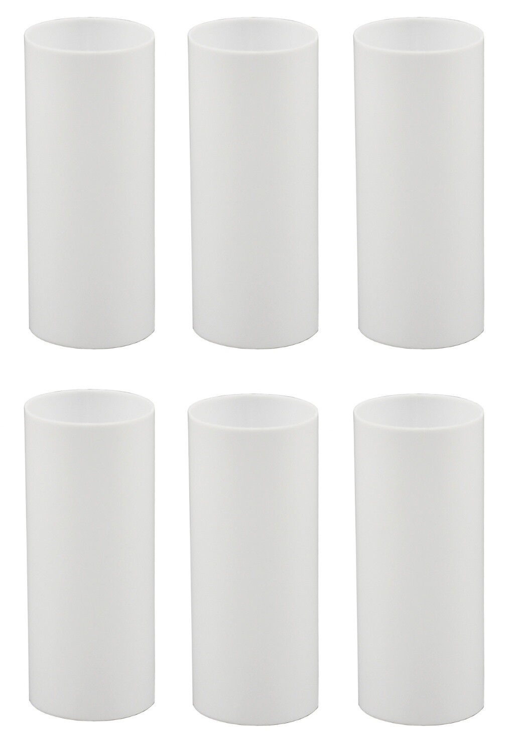 3 Inch White Plastic Candle Cover For Medium (Edison) Base Lamp Sockets,6 Pieces