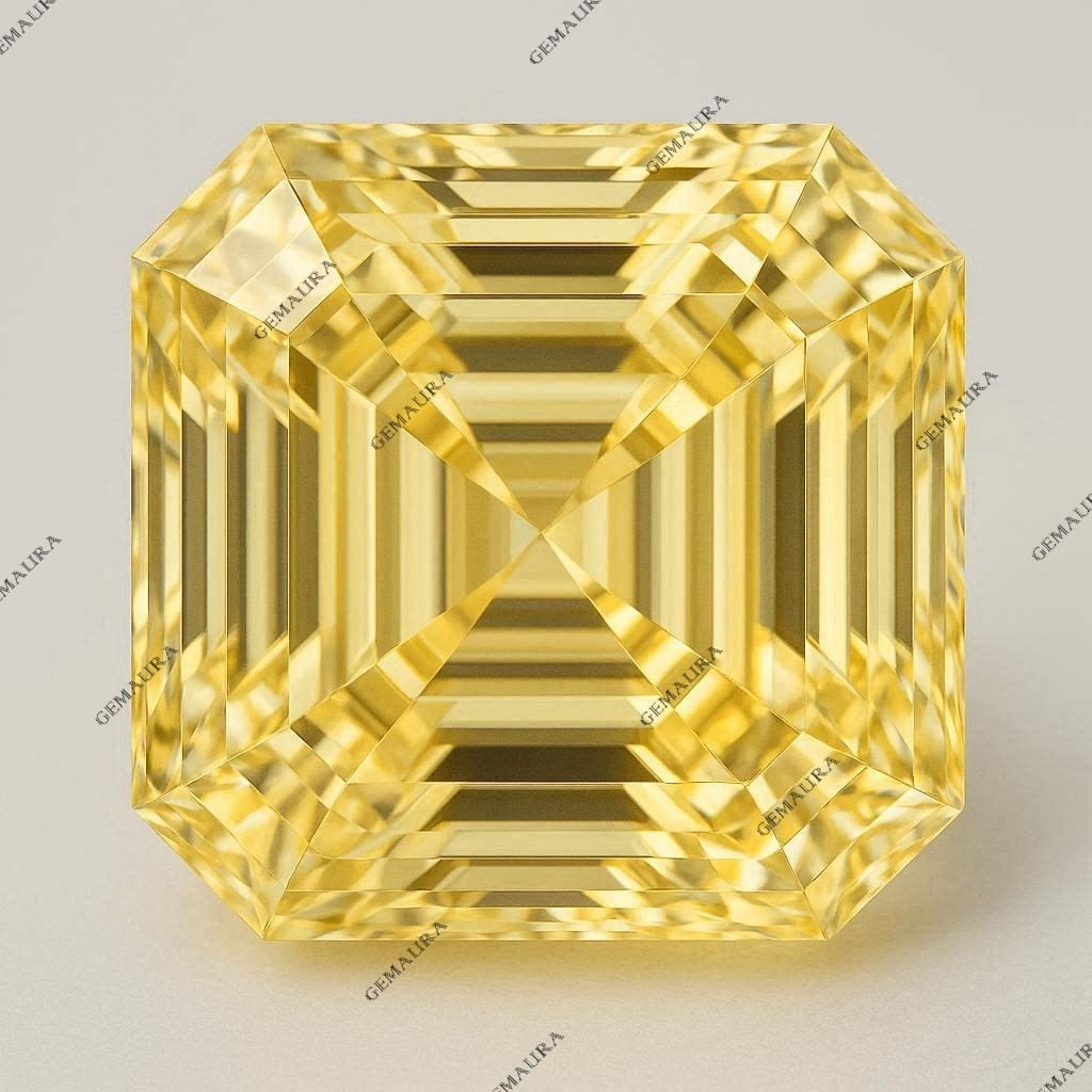 Yellow Diamond 1.5 Carat+ Asscher Cut – Vintage Step Brilliance & Elite Sparkle